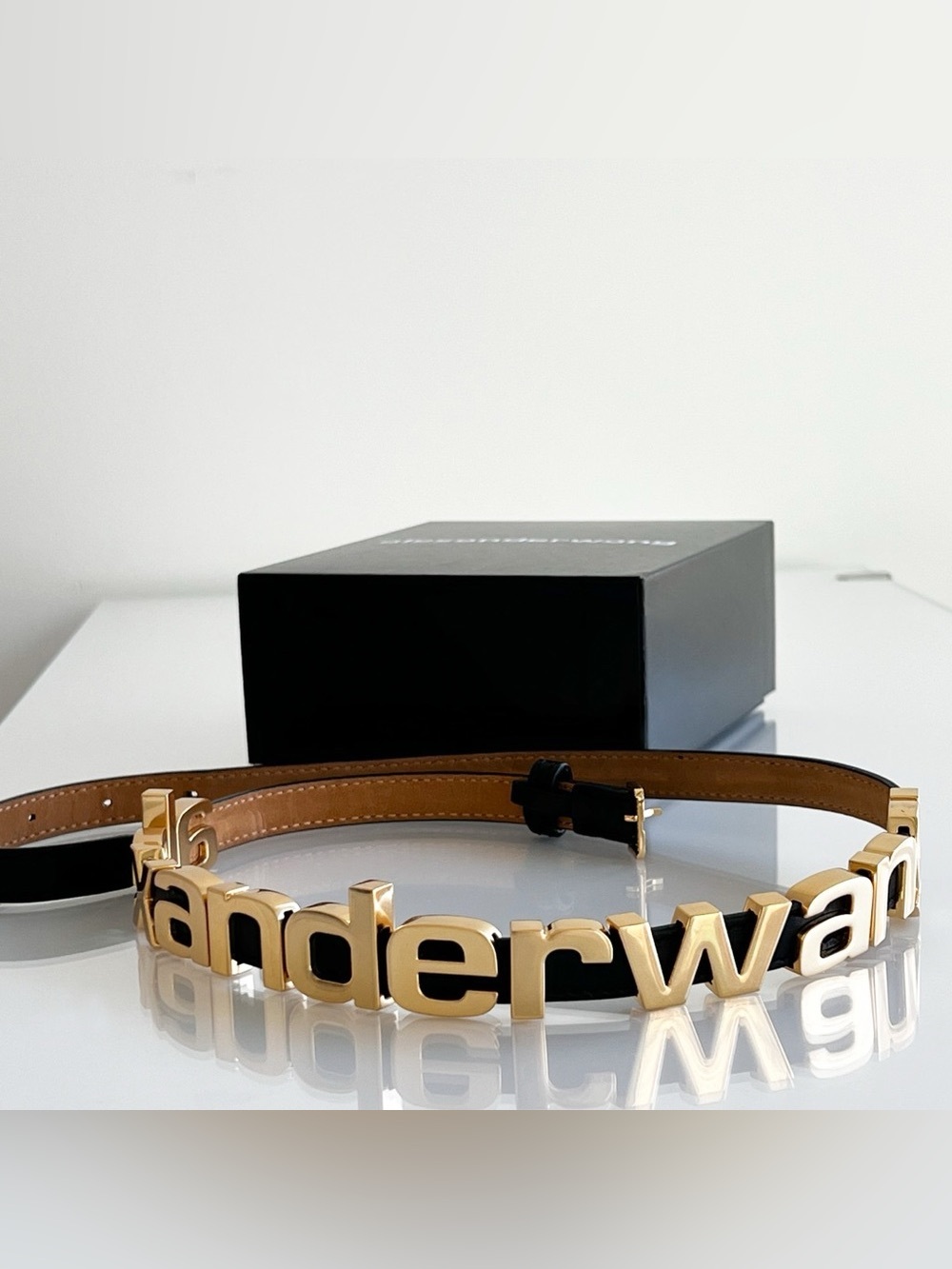 Alexander Wang Metal letters Logo Belt